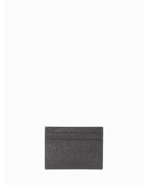 Dolce & Gabbana Gray Calfskin Cardholder