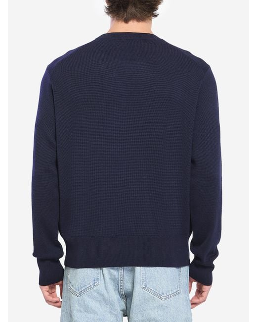 AMI Blue Ami De Coeur Sweater for men