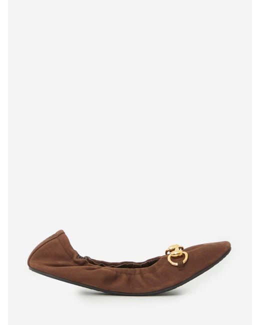 Gucci Brown Prima Ballerina Flat