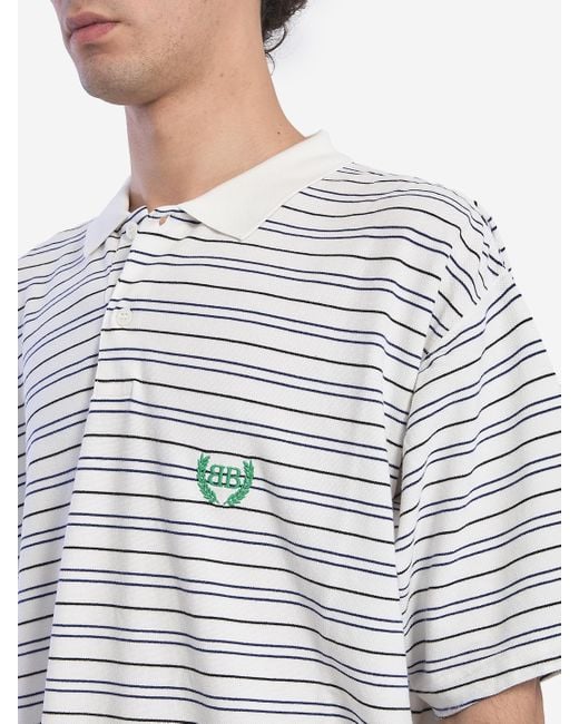 Balenciaga White Polo With Striped Pattern, for men