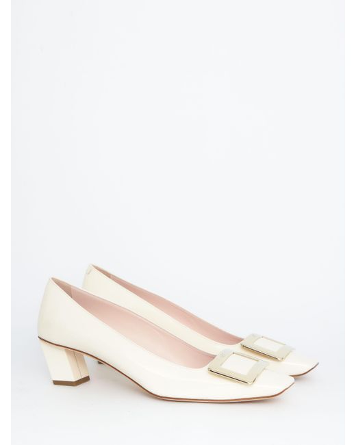 Dcollet Belle Vivier di Roger Vivier in Natural