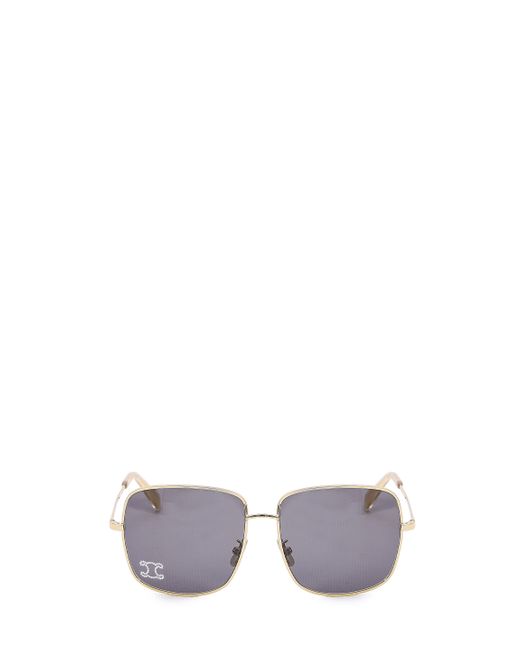 Céline White Triomphe Rhinestone 01 Sunglasses