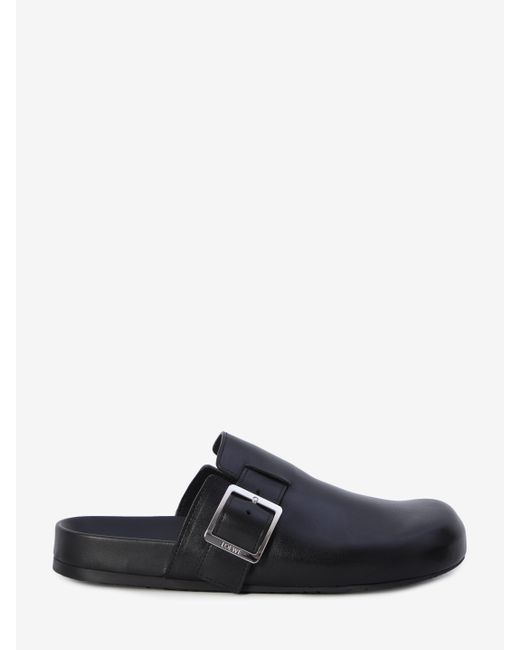 Loewe Black Ease Buckle Clogs for men