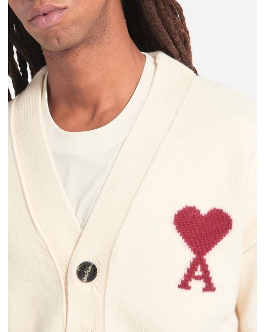 AMI Natural Ami De Coeur Cardigan for men