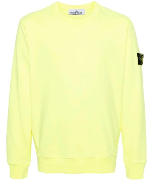 Stone Island Yellow Cotton Sweatshirt for men