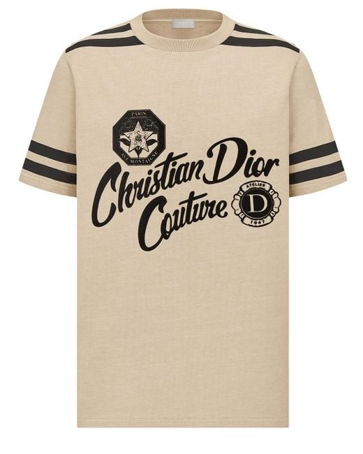 【DIOR】ディオール Christian Dior Couture Tシャツ ロゴ Christian Dior Couture T-Shirt, Relaxed Fit White Cotton