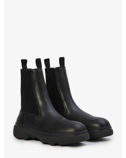 Burberry Creeper Chelsea Boots in Black for Men | Lyst