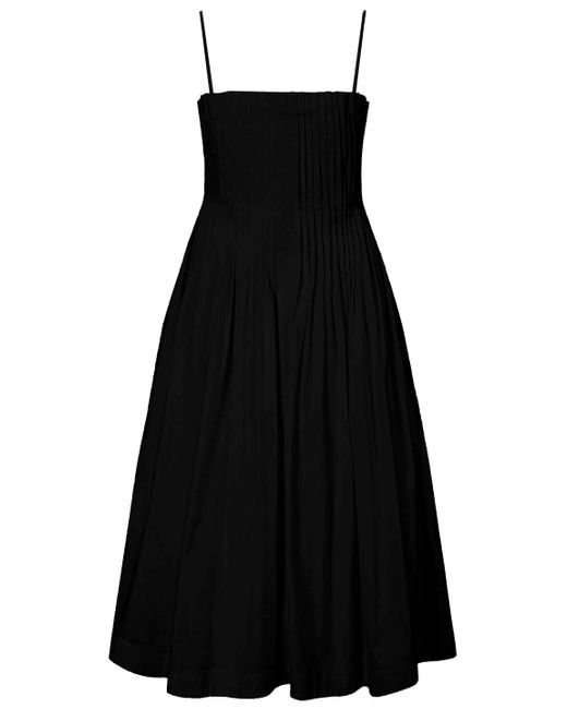 Staud Black Midi Bella Dress