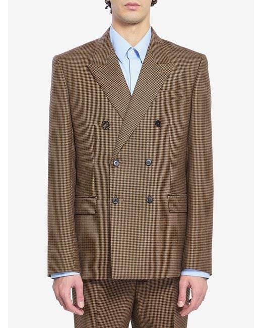 Gucci Brown Wool Tweed Jacket for men