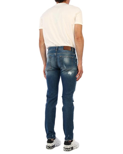 Dolce & Gabbana Blue Skinny Denim Jeans for men