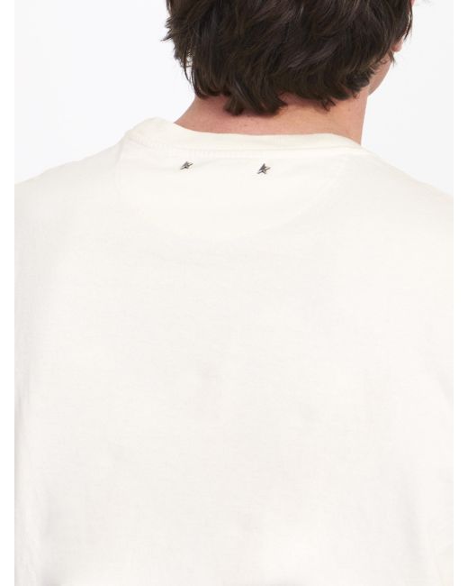 Tshirt Con Stampa di Golden Goose Deluxe Brand in White da Uomo