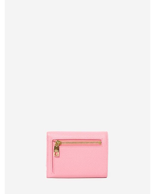 Dolce & Gabbana Leather Wallet in Pink | Lyst
