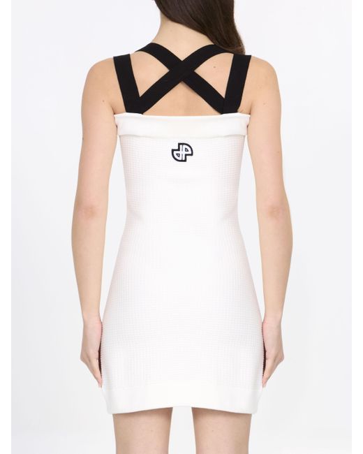 Patou White 3D Knit Dress