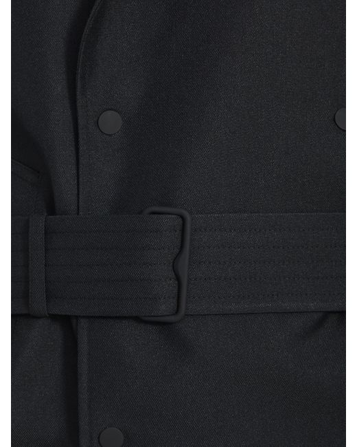 Burberry Black Long Trench Coat for men