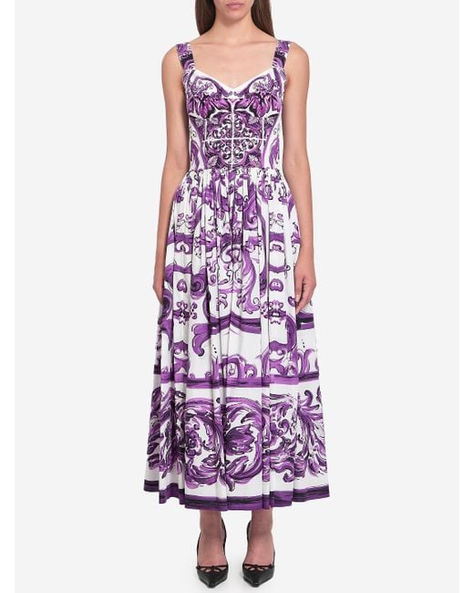 Abito Lungo di Dolce & Gabbana in Purple