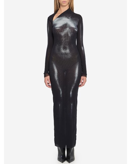Abito Lungo Body Dust di Jean Paul Gaultier in Black