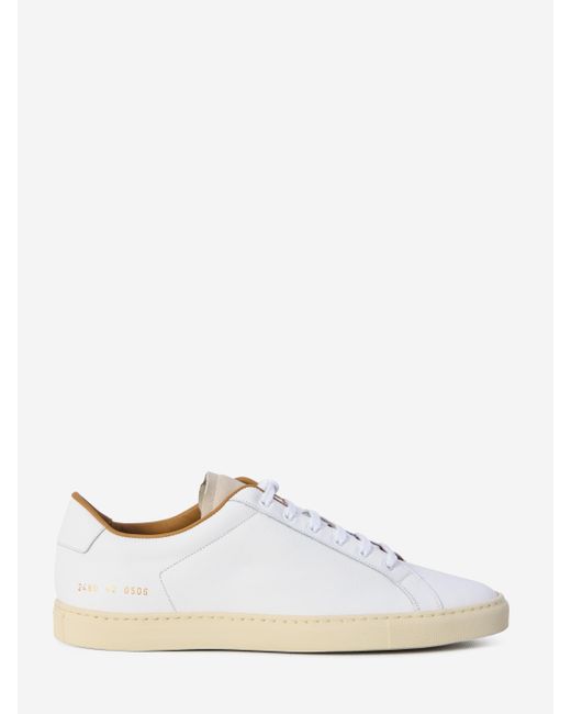 Common Projects White Retro Low Profile Sneakers for men