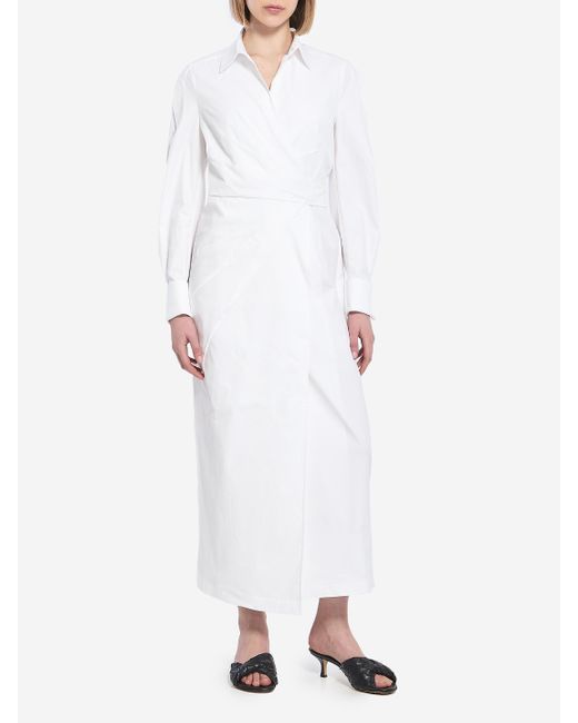 Max Mara White Long Shirt Dress