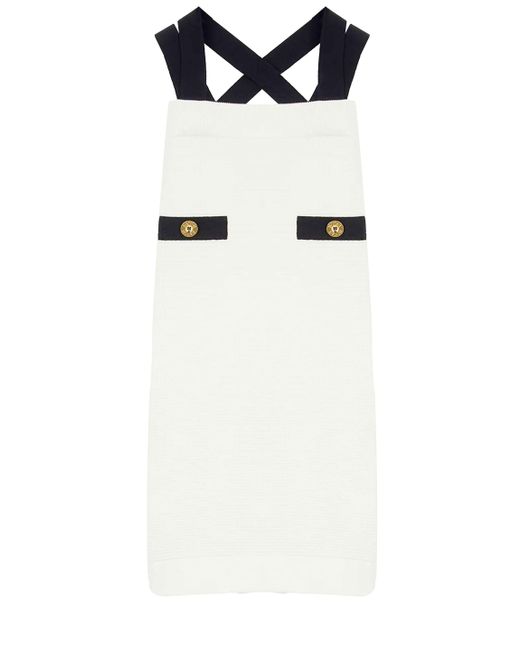Patou White 3D Knit Dress