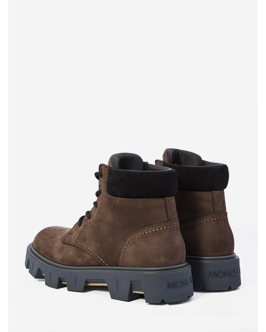 Moncler Brown Peak City Ankle Boots for men
