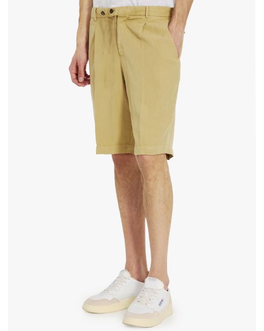 PT Torino Yellow Elasticated Bermuda Shorts for men