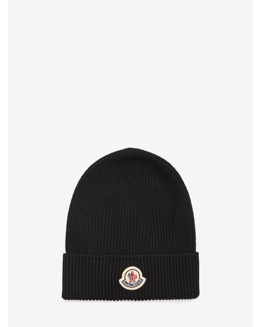 Moncler Black Wool Beanie for men