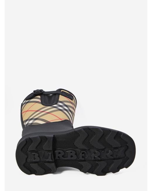 Burberry Black Check Rainboots