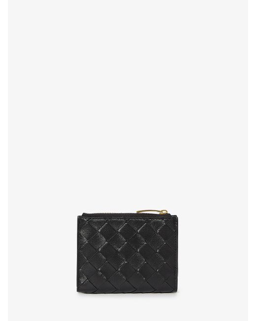 Portafogli Intrecciato Nero di Bottega Veneta in White