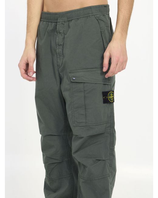 Stone Island Loose Cargo Pants in Green for Men Lyst UK