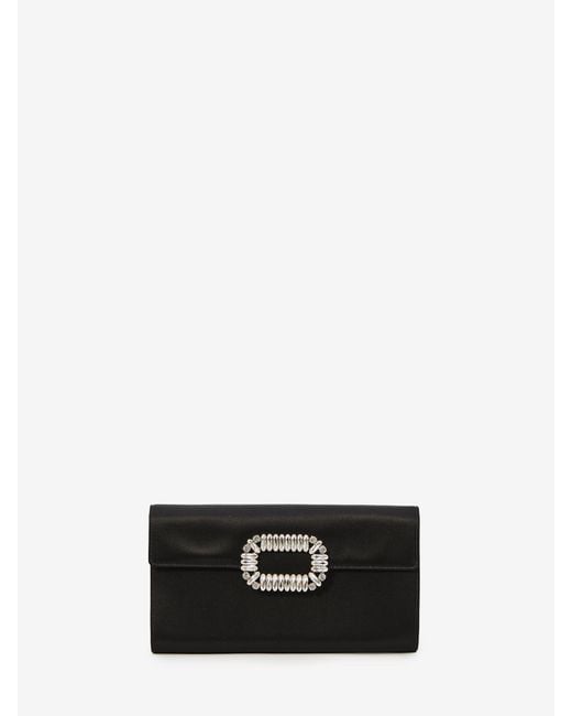 Roger Vivier White Satin Envelope Bag