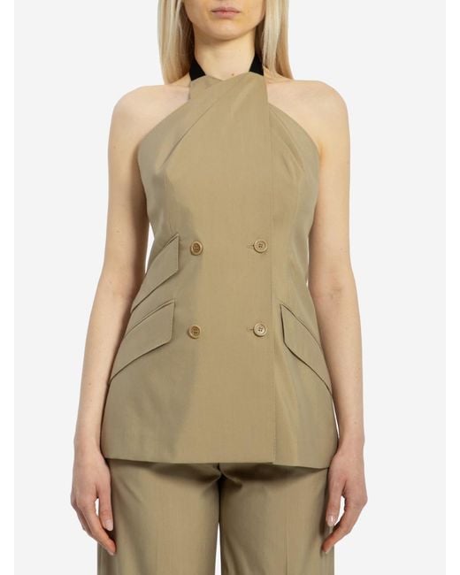 Max Mara Natural Nuraghe Sleeveless Jacket