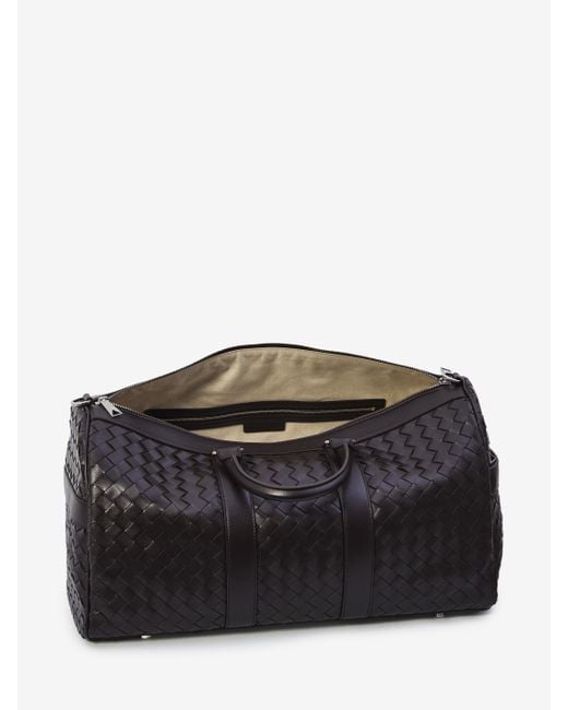 Borsa Da Viaggio Intrecciato di Bottega Veneta in Black da Uomo