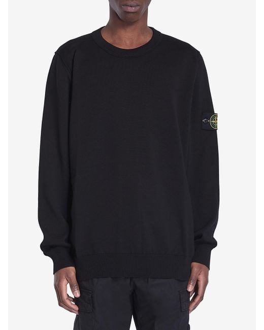 Stone Island Blue Crewneck Sweater for men
