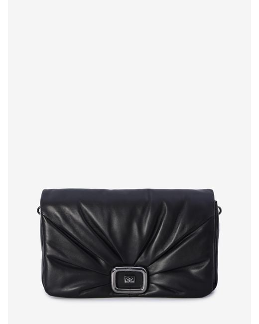 Roger Vivier Black Viv Choc Large Bag
