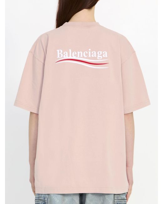 Balenciaga Pink Political Campaign Tshirt