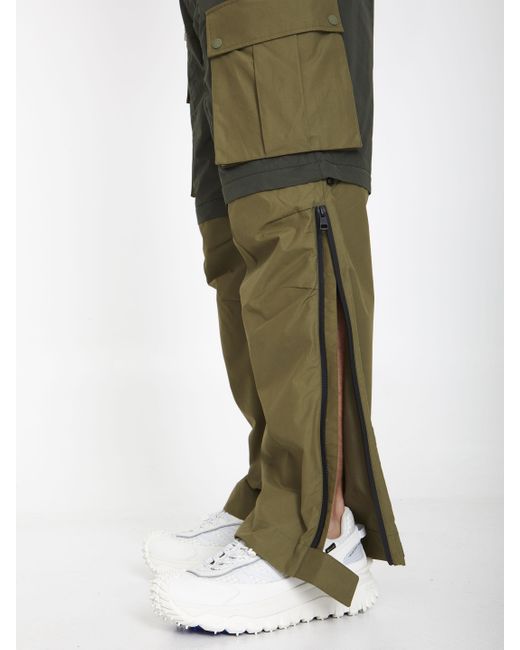 Moncler Grenoble Zip Off Cargo Pants Military Green at