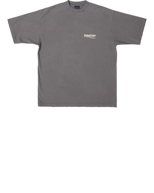 Balenciaga Gray Political Campaign T-shirt for men