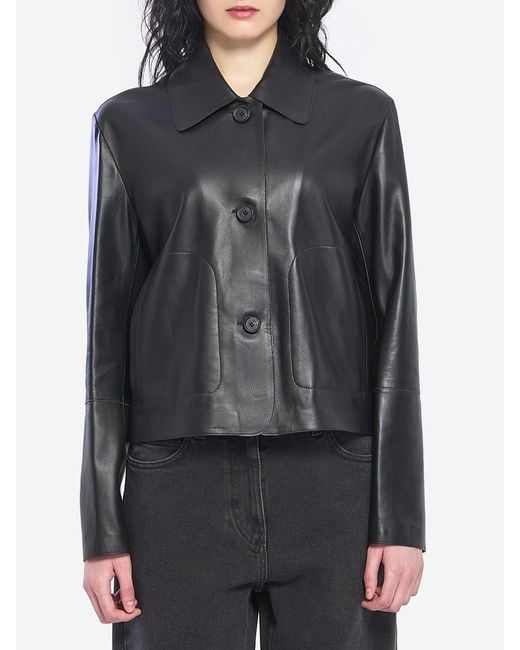 Arma Gray Nos Emy Leather Jacket