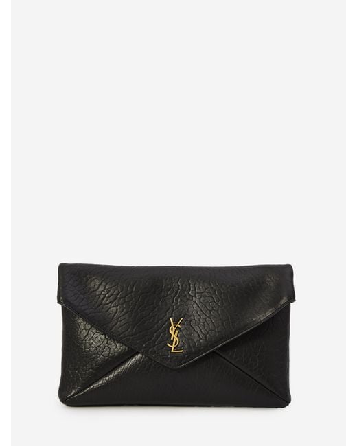 Saint Laurent Black Large Envelope Pouch