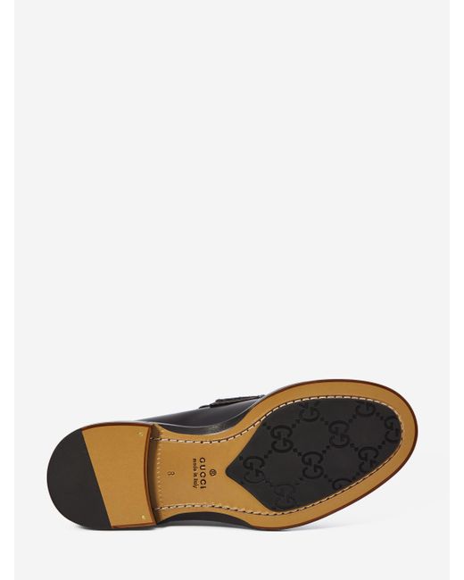 Mocassino Con Dettaglio Web di Gucci in White da Uomo