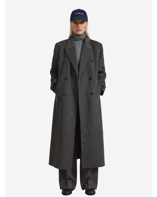 Frankie Shop Black Gaia Doublebreasted Coat