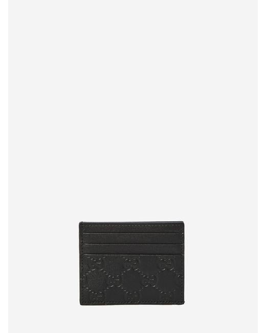 Gucci White Gg Emblem Card Holder for men