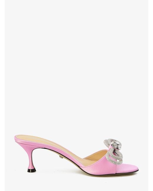 Mach & Mach Double Bow Mules in Pink | Lyst
