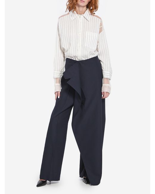 Jean Paul Gaultier Blue Pantaskirt With Trench Details
