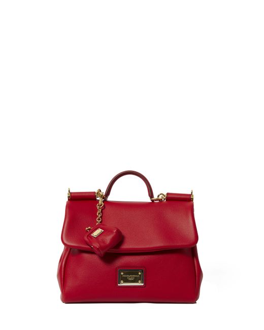 Dolce & Gabbana Red Sicily Soft Medium Bag