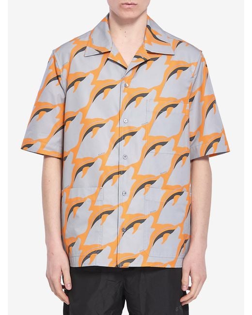 Gucci Gray Printed Shirt for men