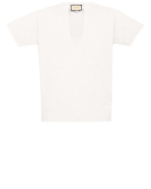 Gucci White Cotton Tshirt for men