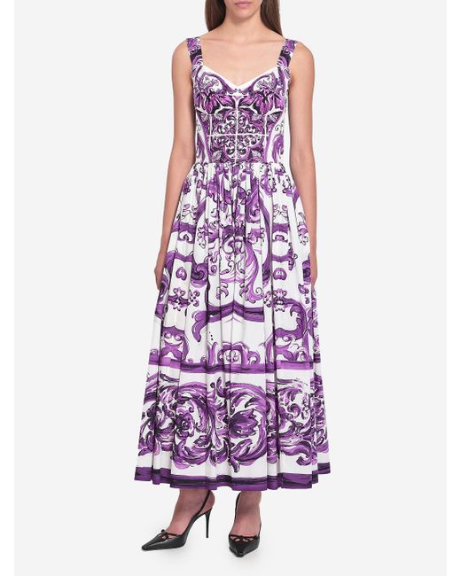 Abito Lungo di Dolce & Gabbana in Purple