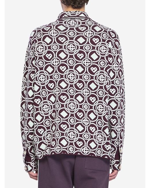 Casablanca Purple Monogrampatterned Overshirt for men