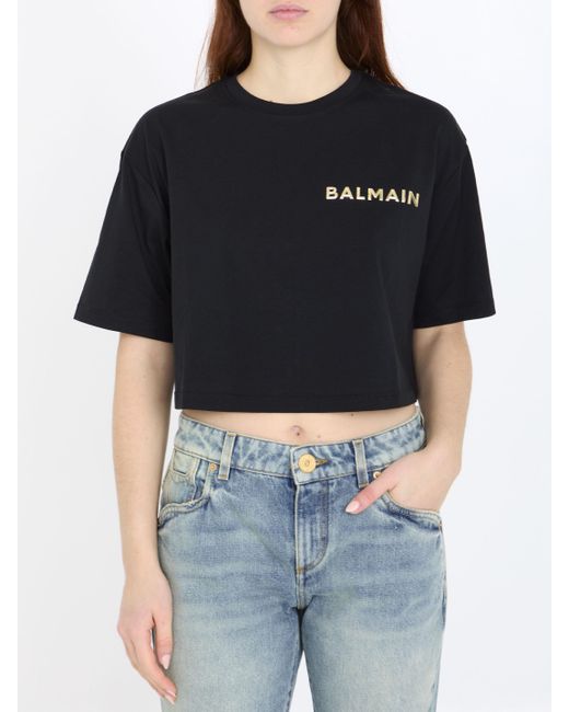 Tshirt Con Logo di Balmain in Black